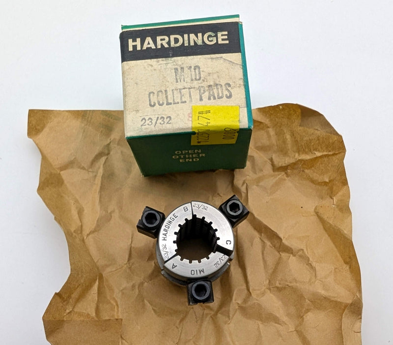 Hardinge M10 23/32" Round Serrated Collet Pads 3-Segment for M10 Collet