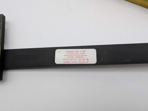 Rixson 1-331 Door Stop Overhead Concealed Flat Black US19 Checkmate Series 1 2