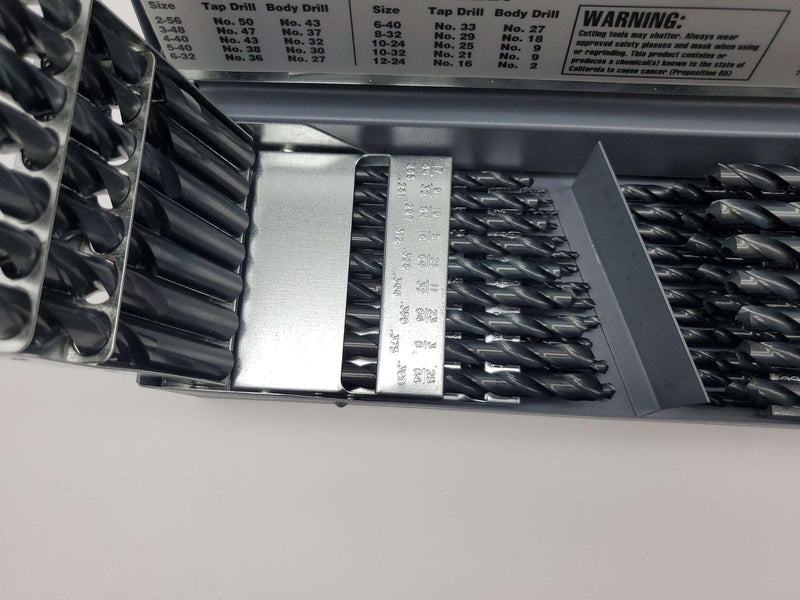 Cle-Line C21127 Jobber Drill Bit Set 1/16" to 1/2" 118 Deg 115 Pieces 7