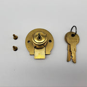 Illinois Drawer Lock 3/4" L x 7/8" D Cylinder Bright Brass Keyed Alike USA Made 1