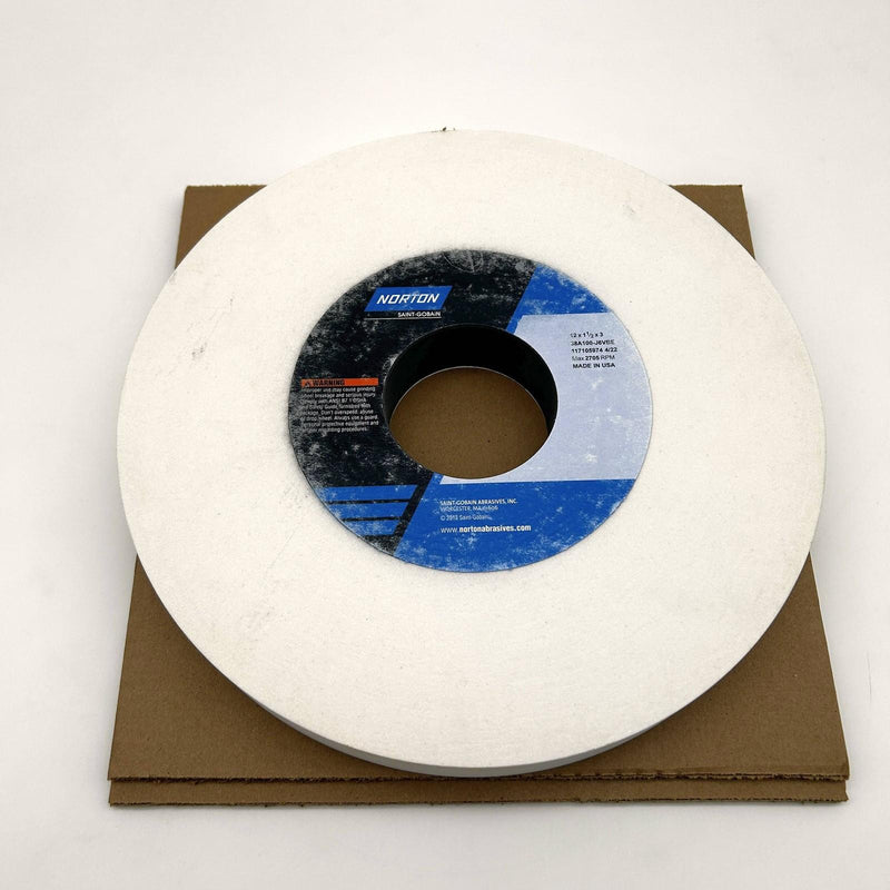Norton 66253188986 Grinding Wheel 12in x 1-1/2 x 3 Type 1 White 38A100-J6VBE 10