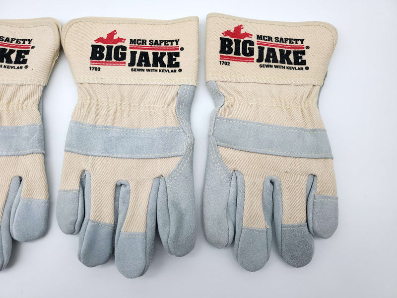 MCR Big Jake A3 Cut Resistant Gloves Cow Leather Palm 1702 Size Small 2 Pairs 2