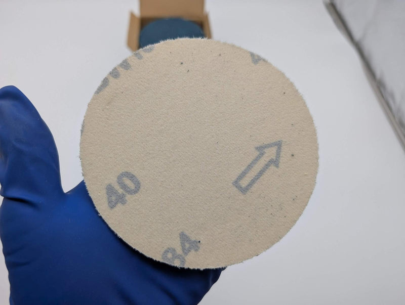 Hermes BW 184 VEL 5" Sanding Discs 40 Git Velour Backed Zirconia Alum Pack of 50 3
