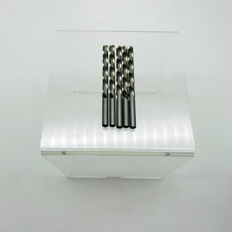 Cle-Line C18416 Jobber Length Drill Bit 1898L 19/64 LH Cut Bright HSS 5pk No Pkg