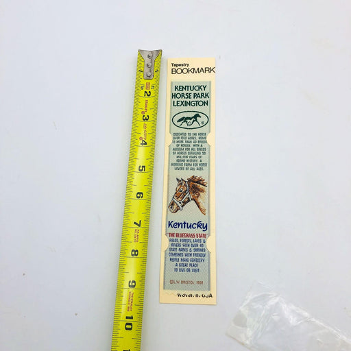 Vintage Kentucky Bookmark LW Bristol 1991 Horse Prk Lexington Souvenir Bluegrass 2