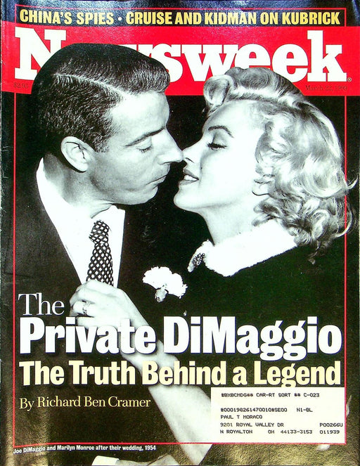 Newsweek Magazine March 22 1999 Joe DiMaggio Marilyn Monroe Cruise Kidman 1