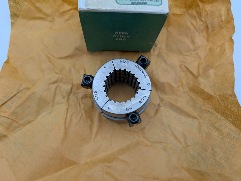 Hardinge M16 1-1/8" Round Serrated Collet Pads 3-Segment for M-Series Collet