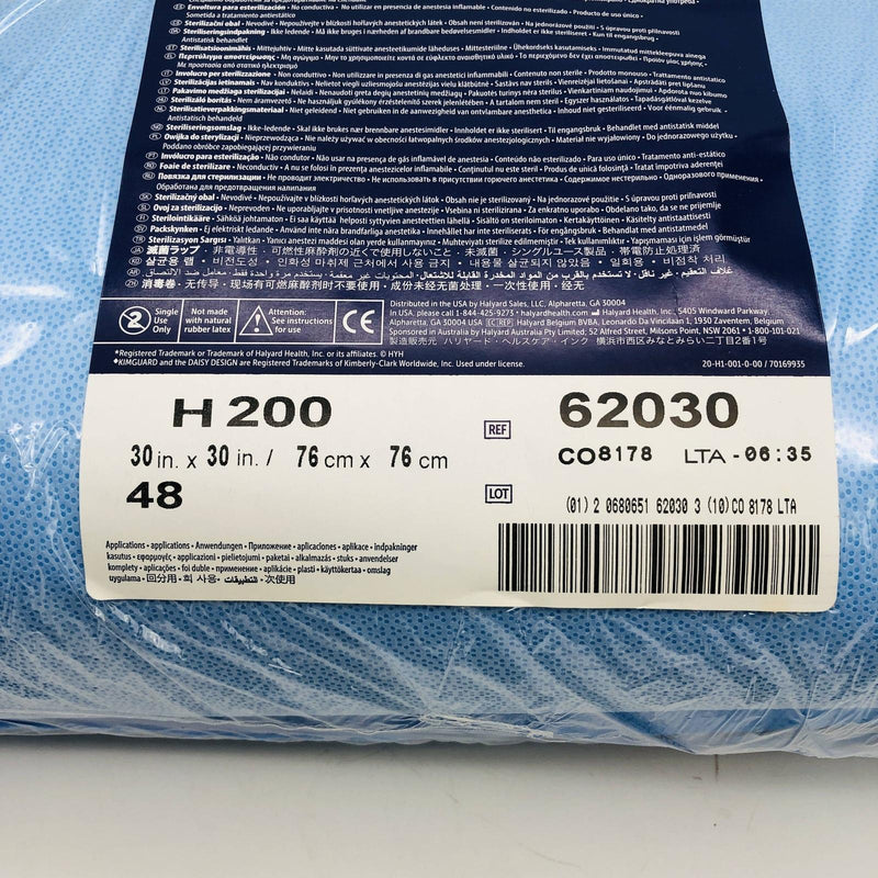 Kimberly-Clark 62030 Examination Wrap Sterile 2 Ply 30x30 Halyard H200 Bag of 48 3