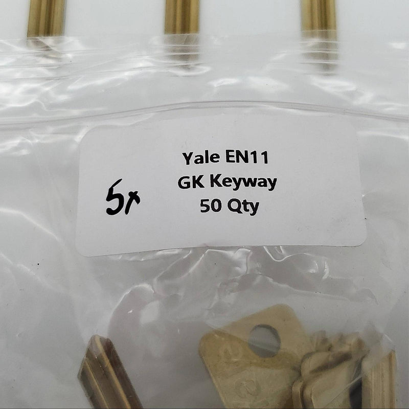 5x Yale EN11 Key Blanks GK Keyway Nickel Silver 6 Pin NOS 4