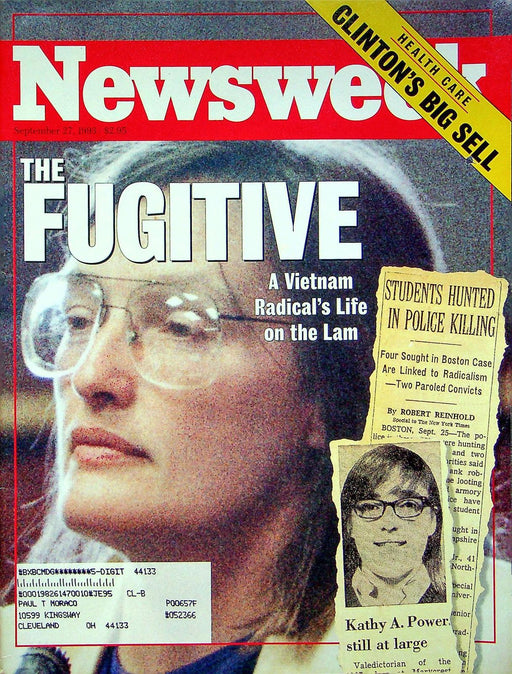 Newsweek Magazine Sep 27 1993 Katherine Ann Power 1960s Student Radical Captured 1