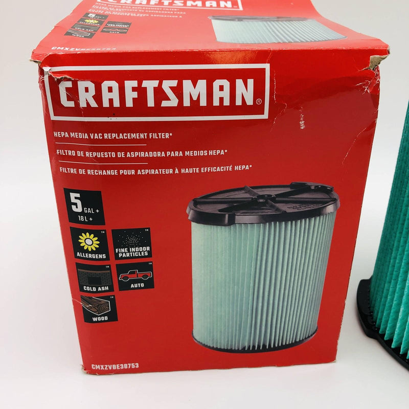 Craftsman CMXZVBE38753 Replacement Vacuum Filter Genuine HEPA Media Wet Dry Vac 4