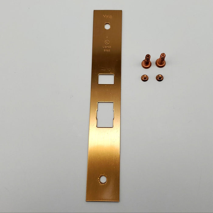 Yale Mortise Lock Armor Front Satin Bronze for Yale 8700 Series w Screws 1