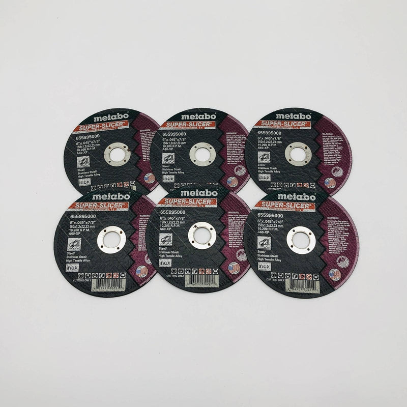 Metabo 55995 Straight Cut-Off Wheel 6"x.045"x7/8" Super Slicer Type 1 A60 XP 6pk 8