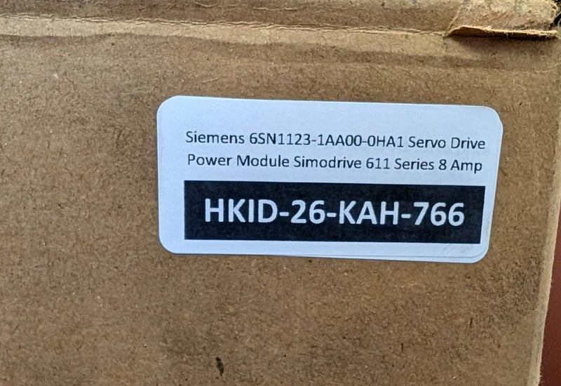 Siemens 6SN1123-1AA00-0HA1 Servo Drive Power Module Simodrive 611 Series 8 Amp