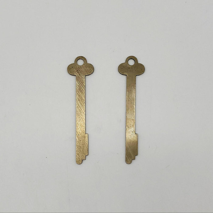 2x York Diebold Safe Deposit Lock Key Blanks 0.055"T x 0.380"W x 3.55"L Flat 3