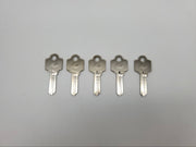 5x Ilco H1054F Key Blanks Nickel Plated USA Made NOS 3
