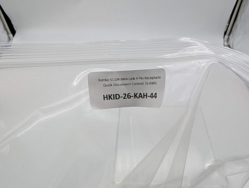 Remke 51104 Mini-Link 4 Pin Receptacle Quick Disconnect Cordset 16 AWG 5