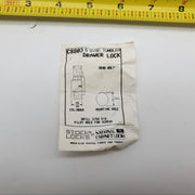 National C8803 Drawer Lock Polished Chrome 7/8" Diameter 15/16 Length Keyed Diff 6