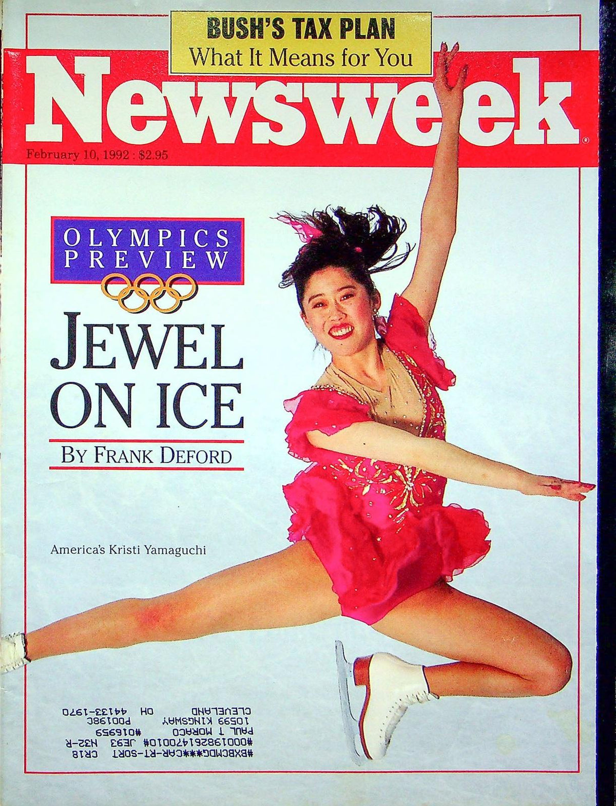 Newsweek Magazine February 10 1992 Kristi Yamaguchi Ladies Figure Skating  Cover