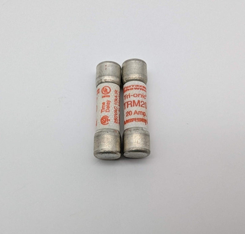 Mersen TRM20 Midget Fuses 20A 250V Tri-Onic Time-Delay Pack of 2