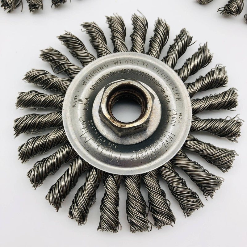 Weiler 13276 Abrasive Wire Wheel 4" Cable Twist .020 SS 5/8-11 AH CTA-4 Pk of 5 3