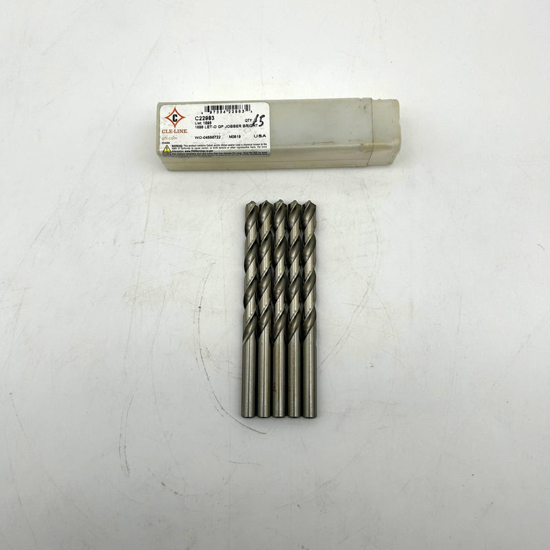 Cle-Line C22983 Jobber Length Drill Bit List 1898 Letter O General Purpose 5pk 7