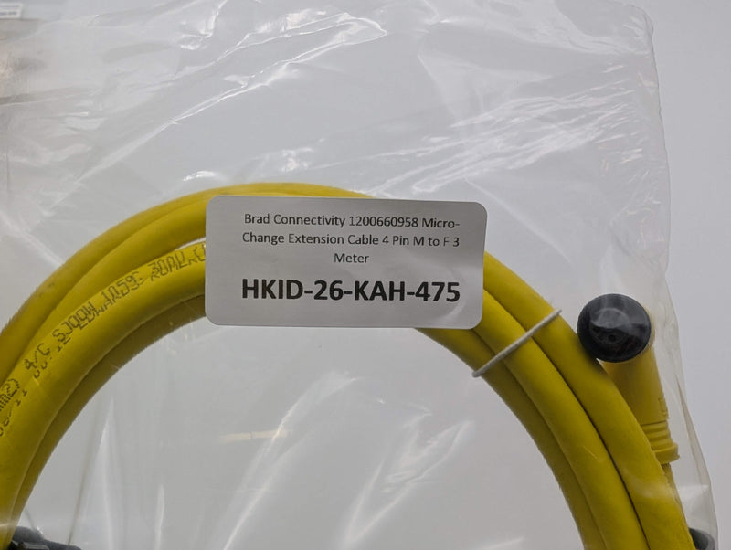 Brad Connectivity 1200660958 Micro-Change Extension Cable 4 Pin M to F 3 Meter