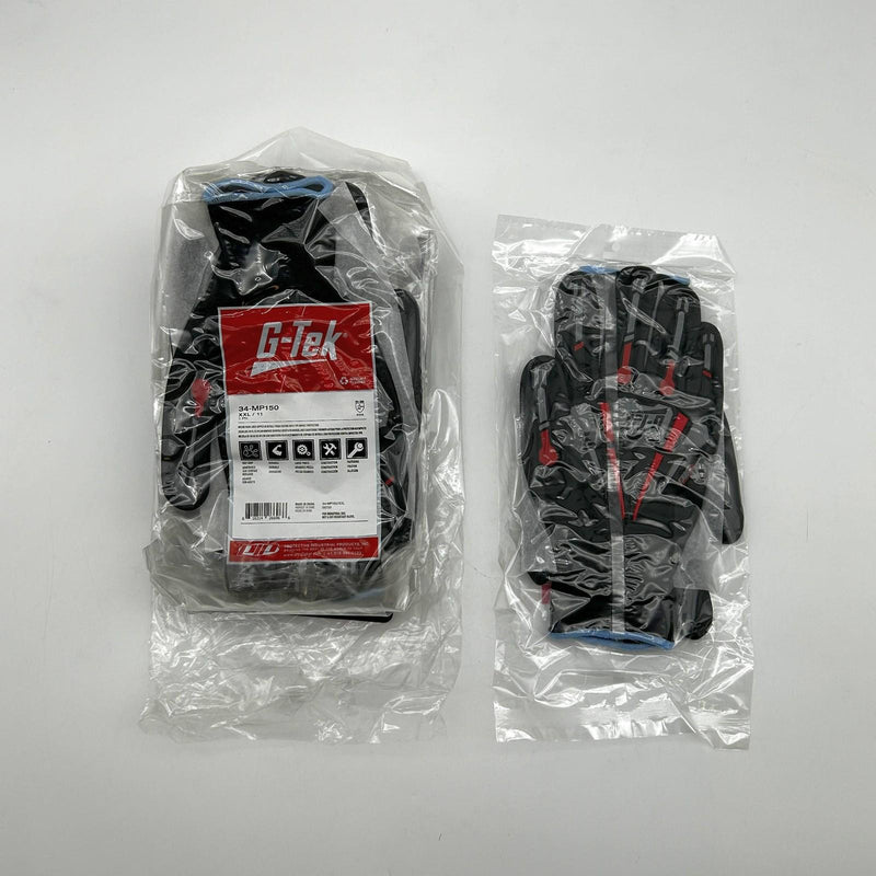 PIP G-Tek Impact 34-MP150 Gloves Size 2XL 15G Black Nylon Shell with TPR 6 Pairs 7