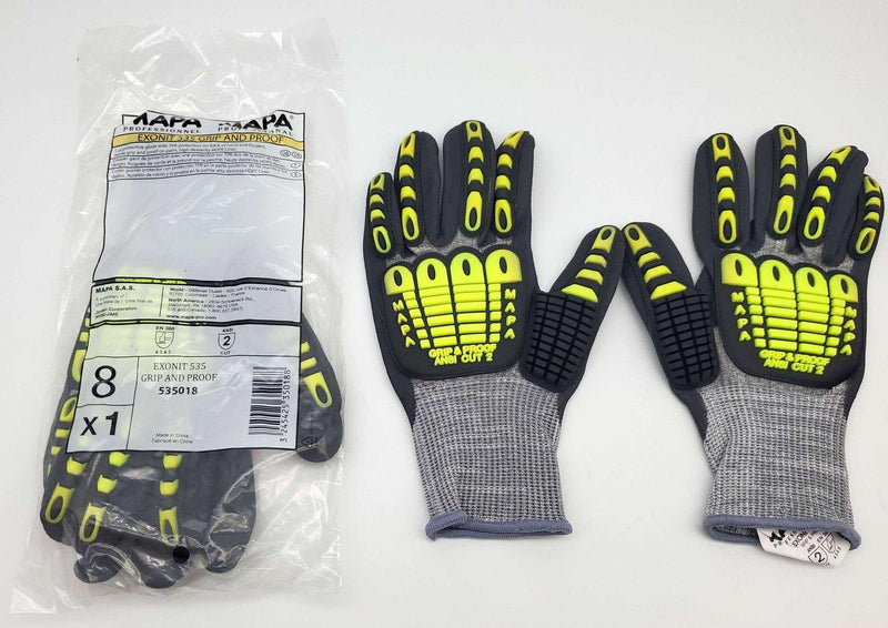 Mapa Exonit 535 Impact & Cut Resistant Work Gloves Medium Oil Repellant 2 Pair 1