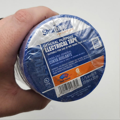 Shurtape Electrical Tape 7 Mil 3/4" x 66ft Standard Grade Blue EV 57 10 Pack 2