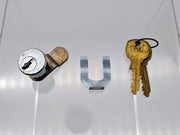 National C8711 Mailbox Lock Bright Nickel 5 Pin Keyed Diff for USPS & Bommer Box 1