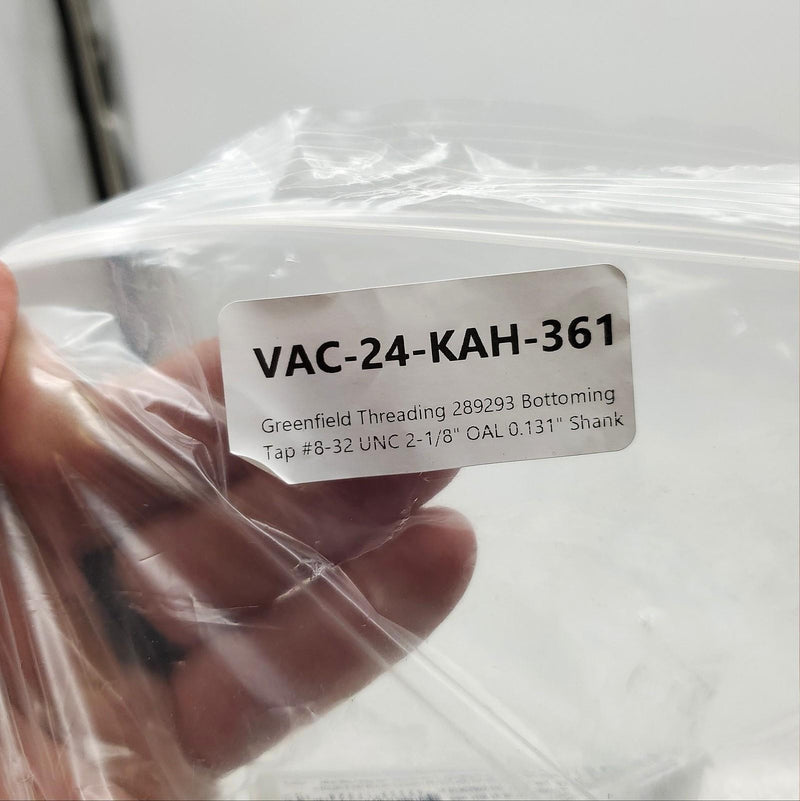 Greenfield Threading 289293 Bottoming Tap #8-32 UNC 2-1/8" OAL 0.131" Shank 6