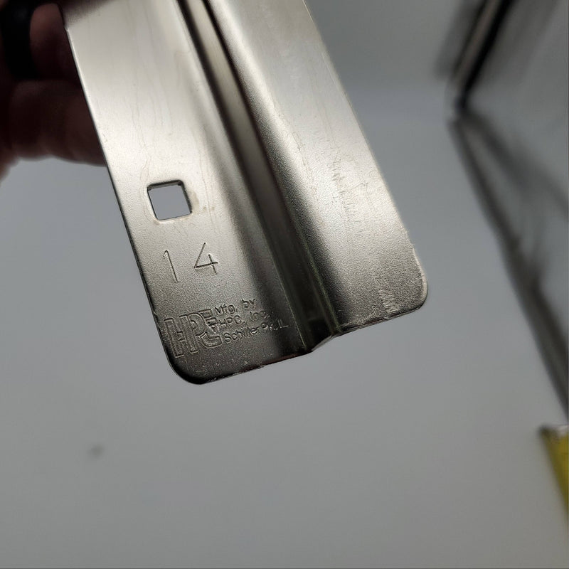 HPC Offset Door Guard Plate 9/16" Offset 14"L x 1-7/8"W Satin OVDG-14 USA Made 5