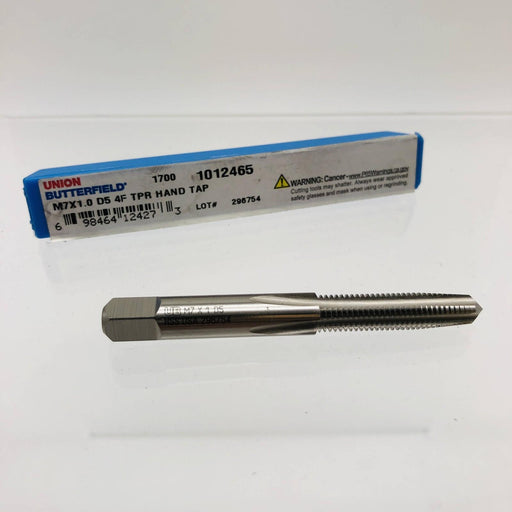 Union Butterfield 1012465 Hand Tap 1700 Series M7 X 1.0 D5 4 Flutes Taper Cham 1
