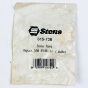 Stens 615-736 Primer Pump New NOS Replaces 188-11-1 Walbro 6