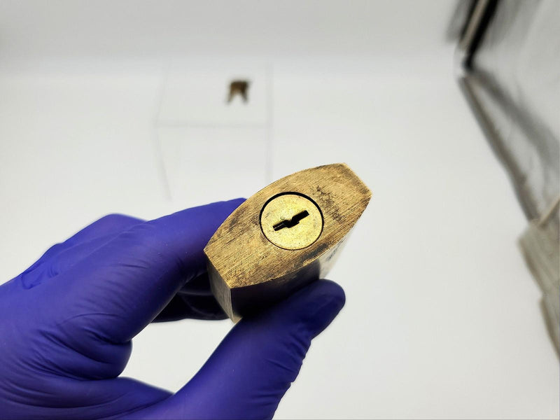 American 60 Series Padlock 3-1/8" L x .375" D Shackle 1-3/4" Brass Body USA Made 7