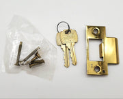 Falcon Door Knob Storeroom Lock Bright Brass 2-3/4" Backset 581 DL USA Made NOS 7