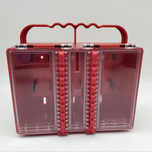 Brady 50937 Portable Group Lockout Box 12 Hooks Red 8.5" W x 7.5" H x 4.25" L 1