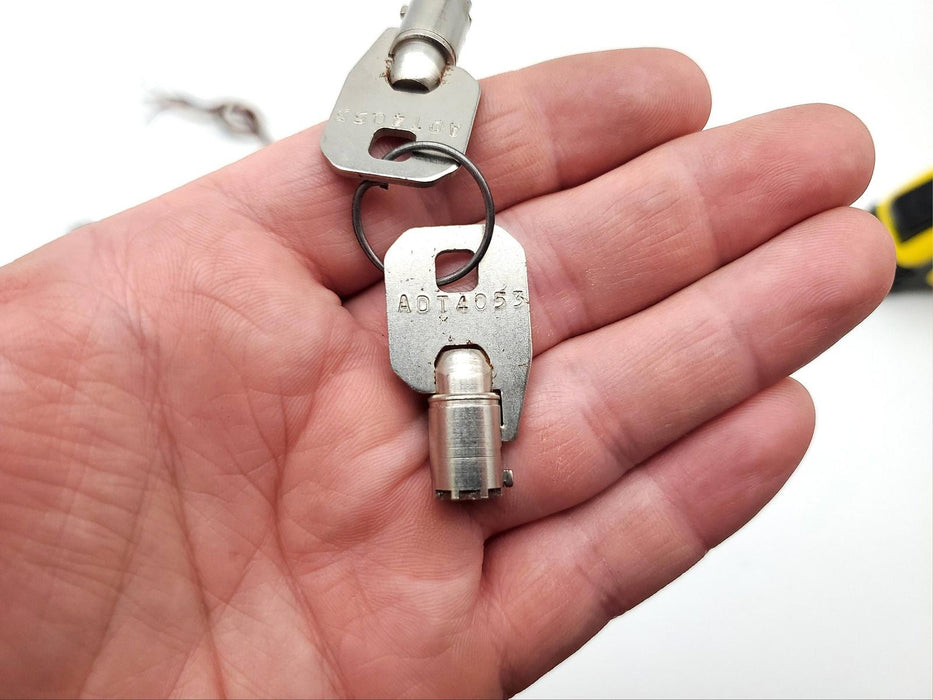 Ademco / Ace Shunt Lock 1-3/8" L x 0.75" Diam Ace Cylinder 2 Keys w Leads 9