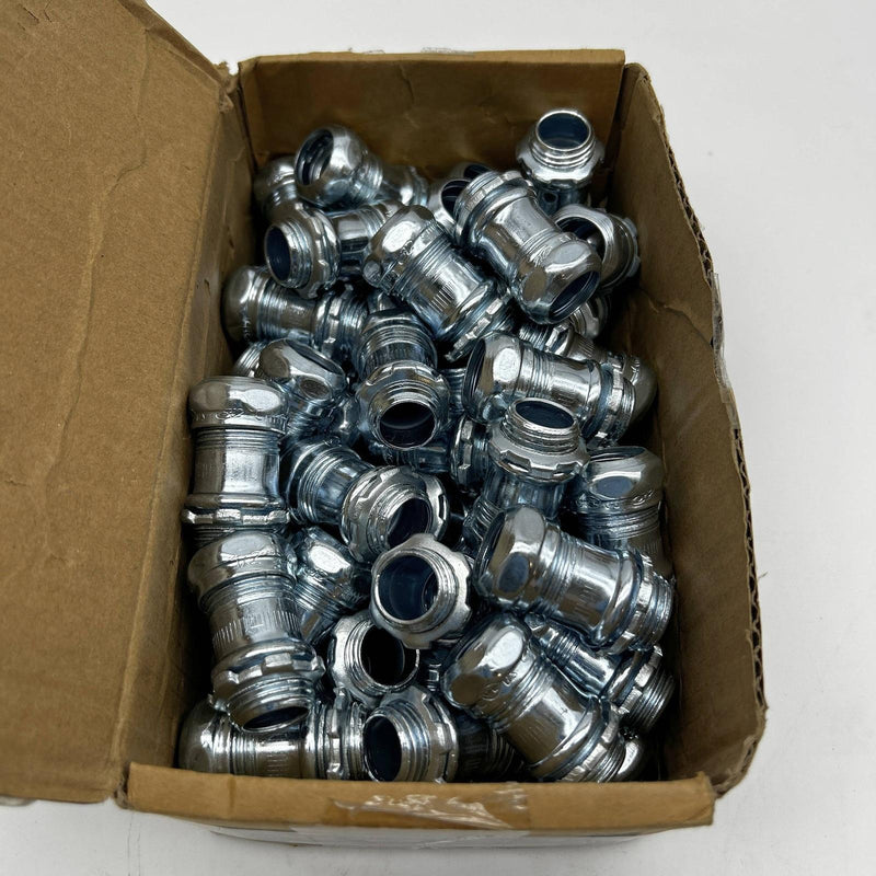 50pk Hubbell Raco 2902 EMT Compression Connector Uninsulated 1/2" Dry Location 1
