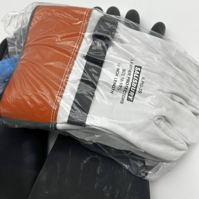 Salisbury by Honeywell GK214B Lineman's Glove Kit Class 2 Black Rubber 14" Sz 10