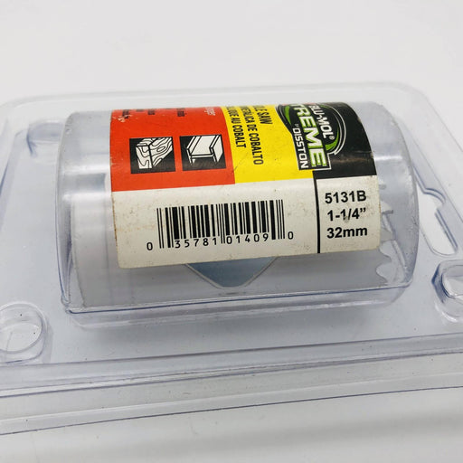 Blu Mol Xtreme 5131B Hole Saw 1-1/4" / 32mm Cobalt Steel Bi-Metal Cats Eye Open 2