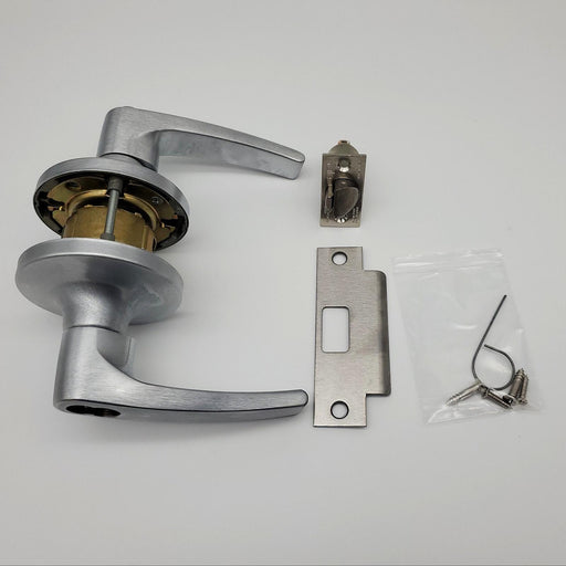 Yale Door Lever Entry Lock LFIC Ready Satin Chrome 2-3/4" BS MO 5404LN No Core 2