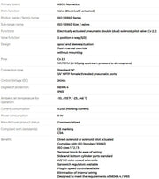 Numatics 122BB400R061D61 Pneumatic Valve 5/2 Double Solenoid 1/4" NPTF 24V 1/4A 3