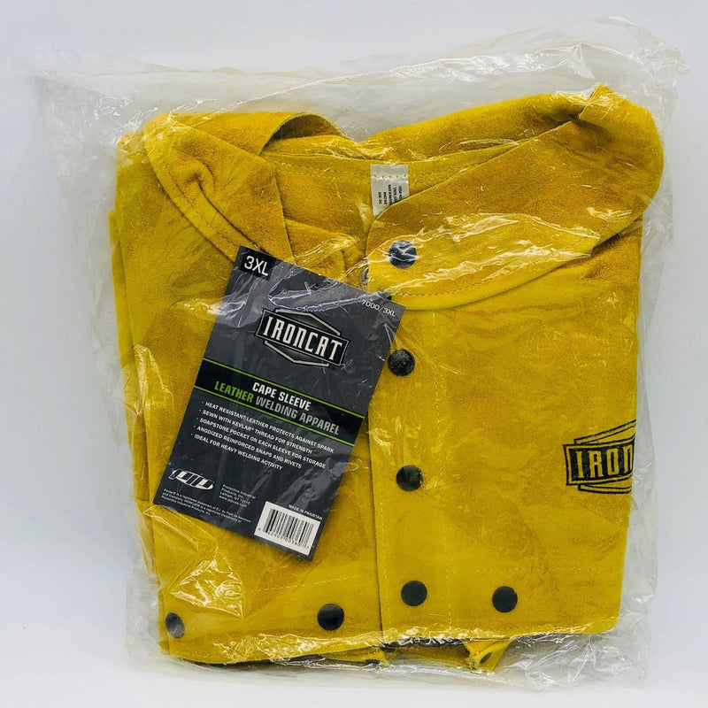 Ironcat 7000 Welding Jacket Cape Sleeve 3XL with Heat Resistance Cowhide Leather 1