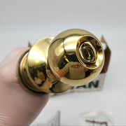 Kwikset Door Knob Polished Brass US3 Privacy Lock Titan 730CA BS NOS 1