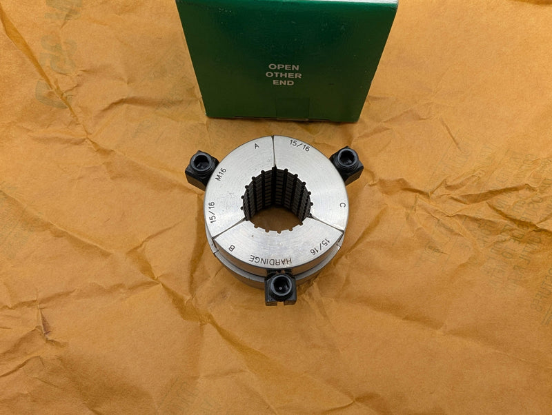 Hardinge M16 15/16" Round Serrated Collet Pads 3-Segment for M-Series Collet
