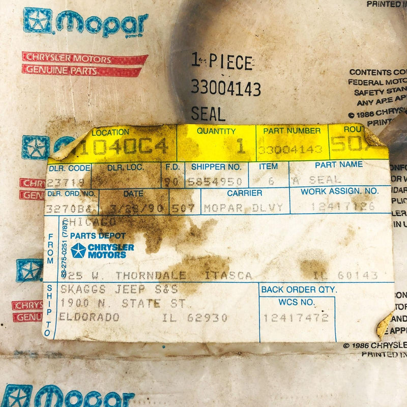 Mopar 33004143 Oil Seal for Crankshaft Flywheel Piston OEM NOS 83-86 Jeep Sealed 5