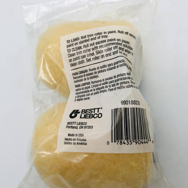 6pk Biestt Liebco 690188230 Paint Roller Cover 3in Nap Semi Smooth Woven Trim 4