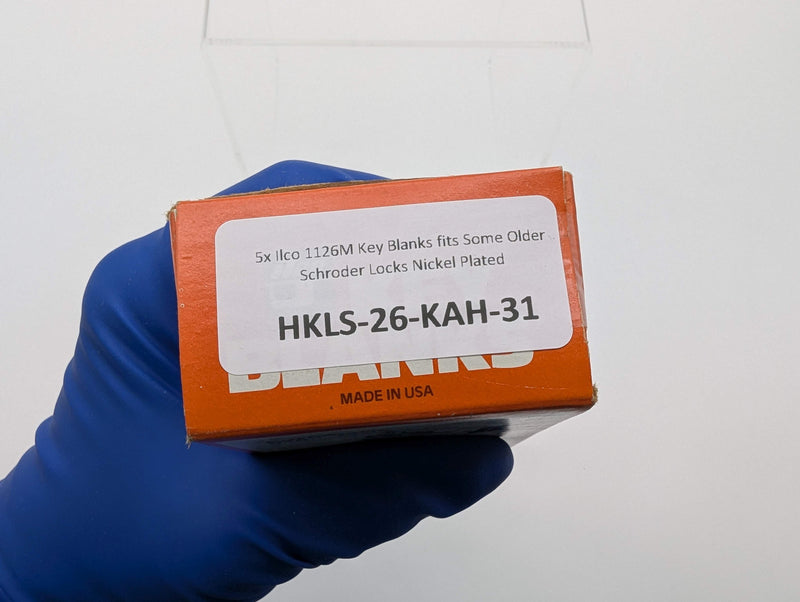 5x Ilco 1126M Key Blanks fits Some Older Schroder Locks Nickel Plated 4